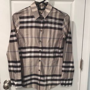 Burberry Grey Novacheck Long Sleeve Shirt